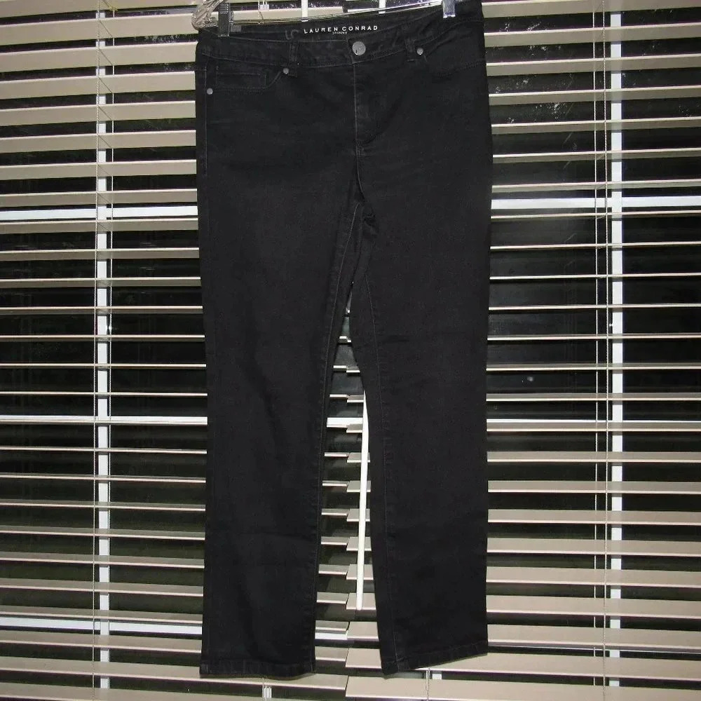 LC Lauren Conrad Black Skinny Jeans Size 10 S